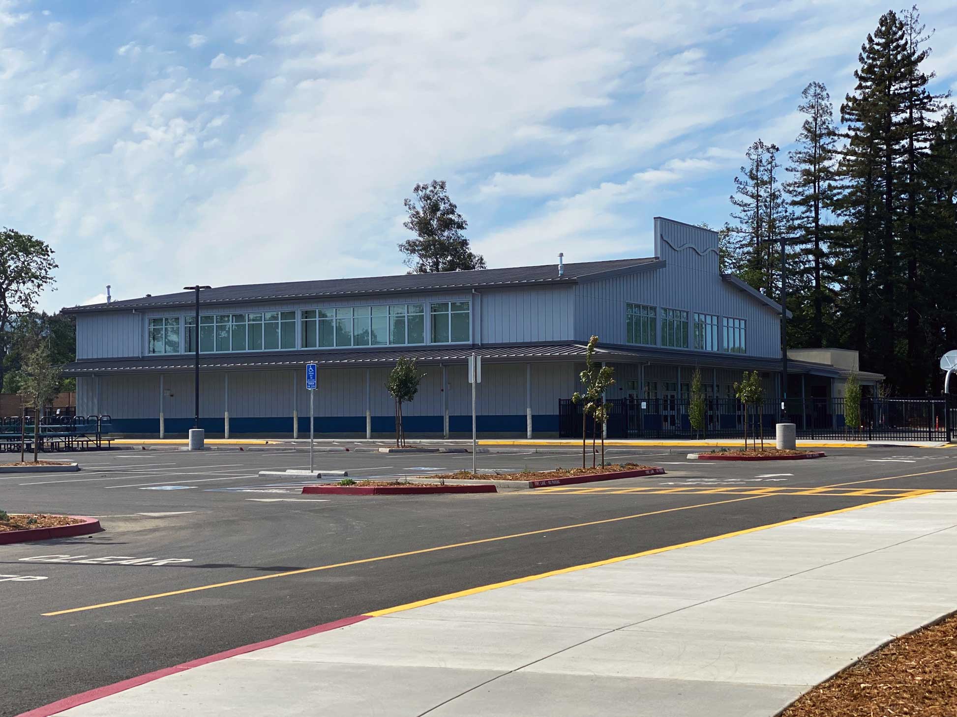 exterior shot of River School