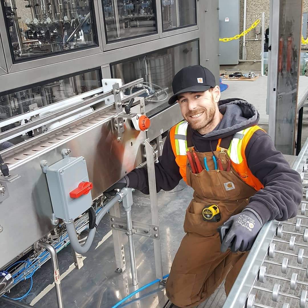 Electrician working in the field